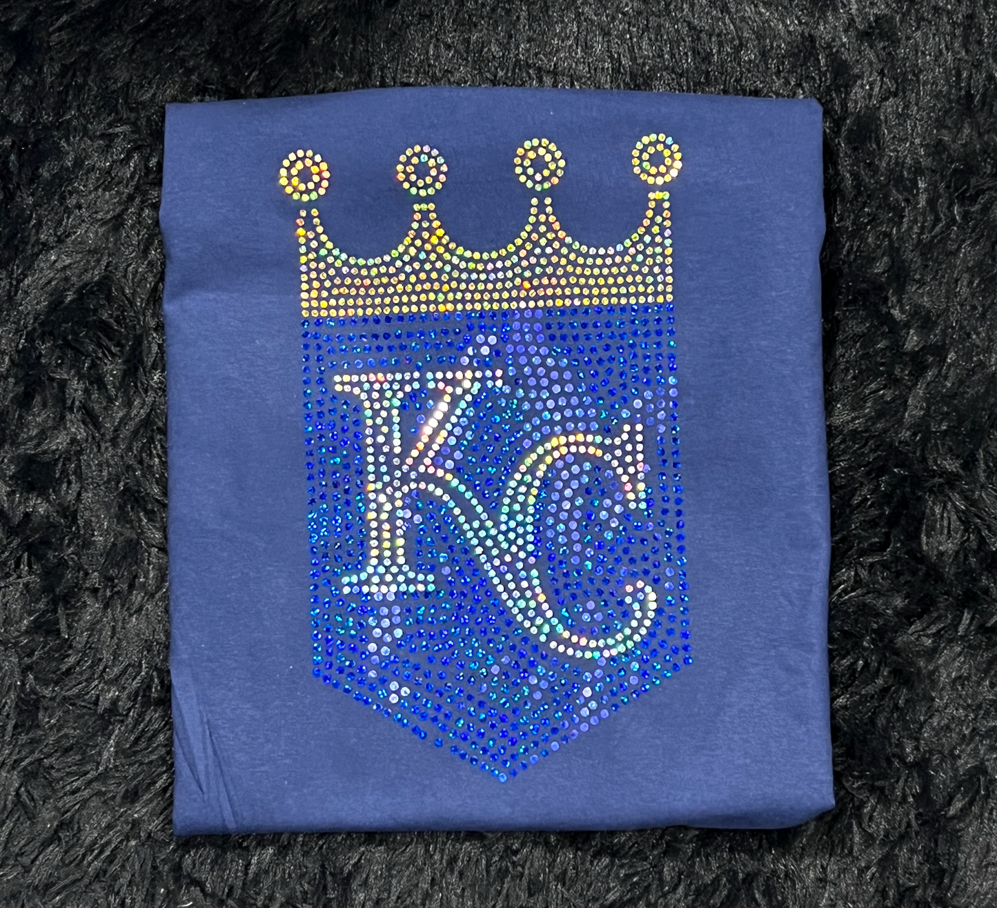 KC Royals Crown Spangle Comfort Colors