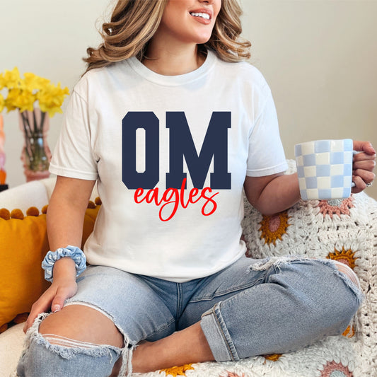 OM Eagles navy red Spangle