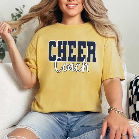 Cheer Coach Navy White Duo Spangle