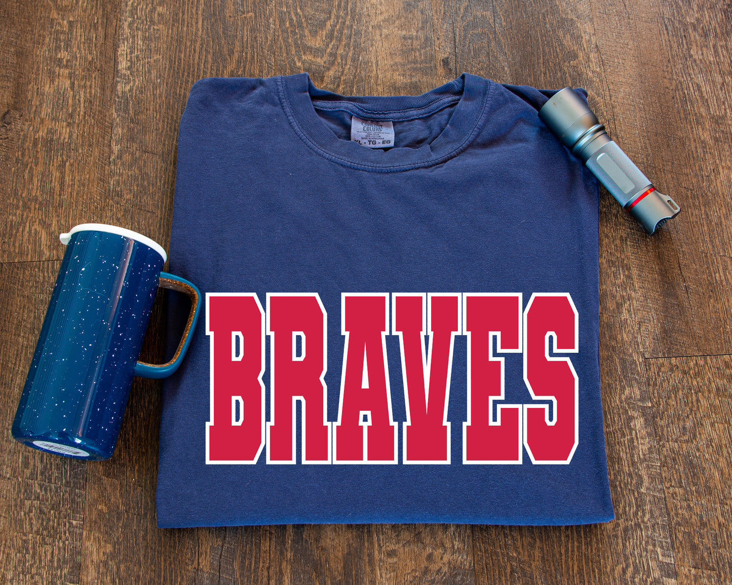 Braves Red White Spangle Comfort Colors