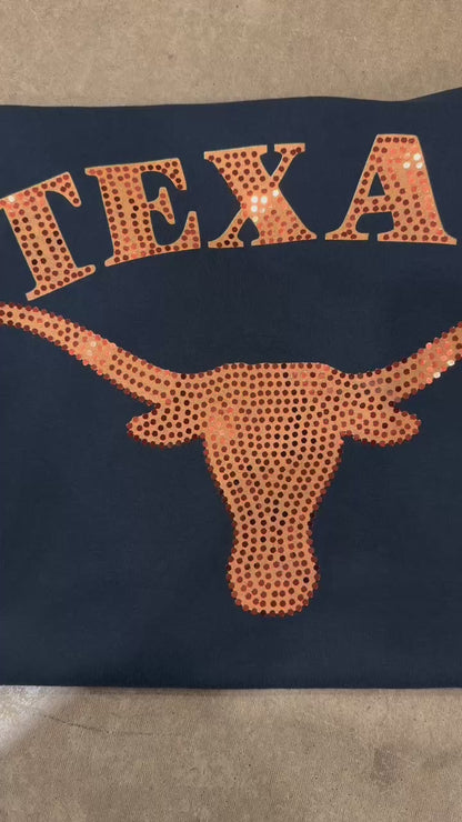 Texas Orange Black Tee