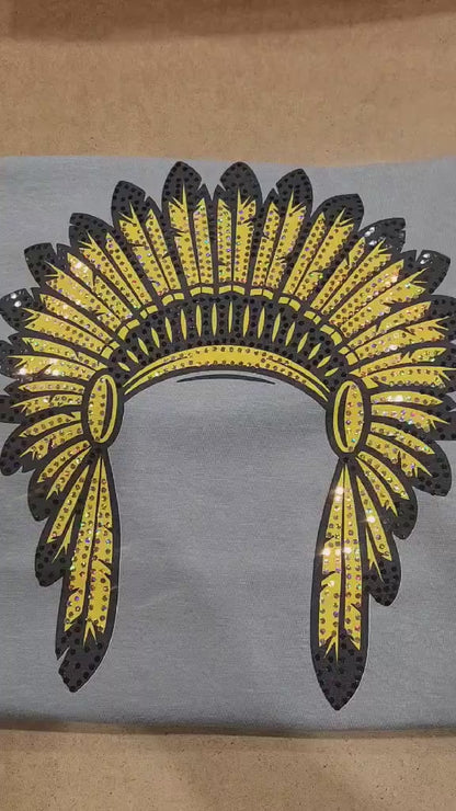 Indian Headdress Black / Gold