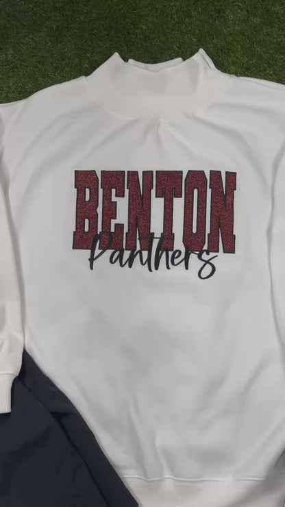 Custom Embroidered Mock Neck Sweatshirts